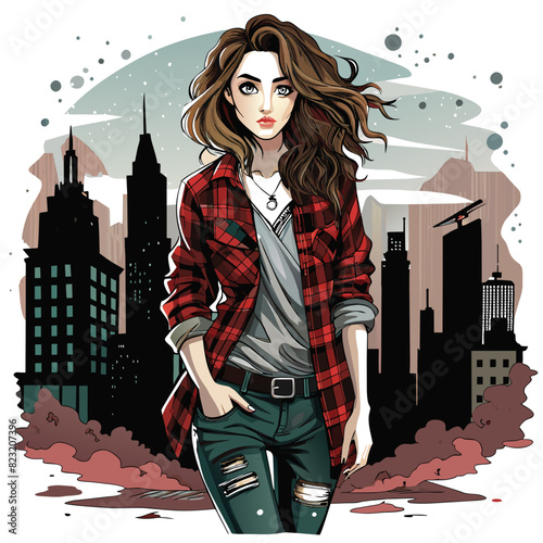 Fierce and Fabulous Bold Attitude Girl Illustration Unleashing Confidence and Style