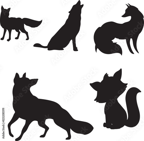illustration of a fox Fox Silhouette Images  Fox silhouette vector Fox Silhouette illustration of a fox animal  dog  vector  head  illustration  wolf  cartoon  horse  tattoo  wild  fox  black  mammal 