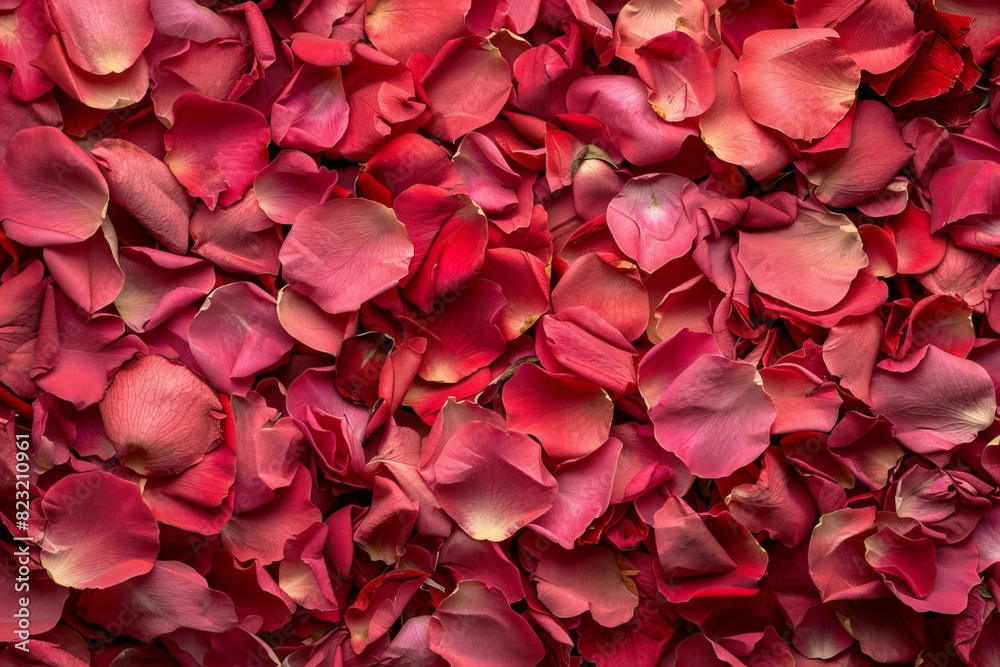 Red flower petals on table Red flower petals on table