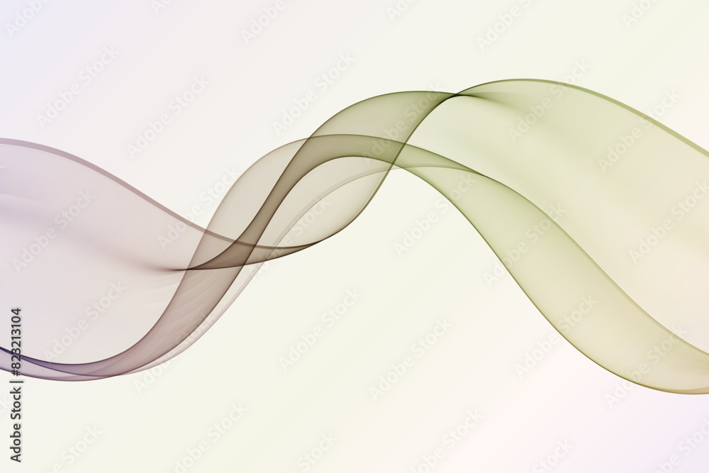 Naklejka premium Wave abstraction, flow of wavy transparent lines, divider, background.