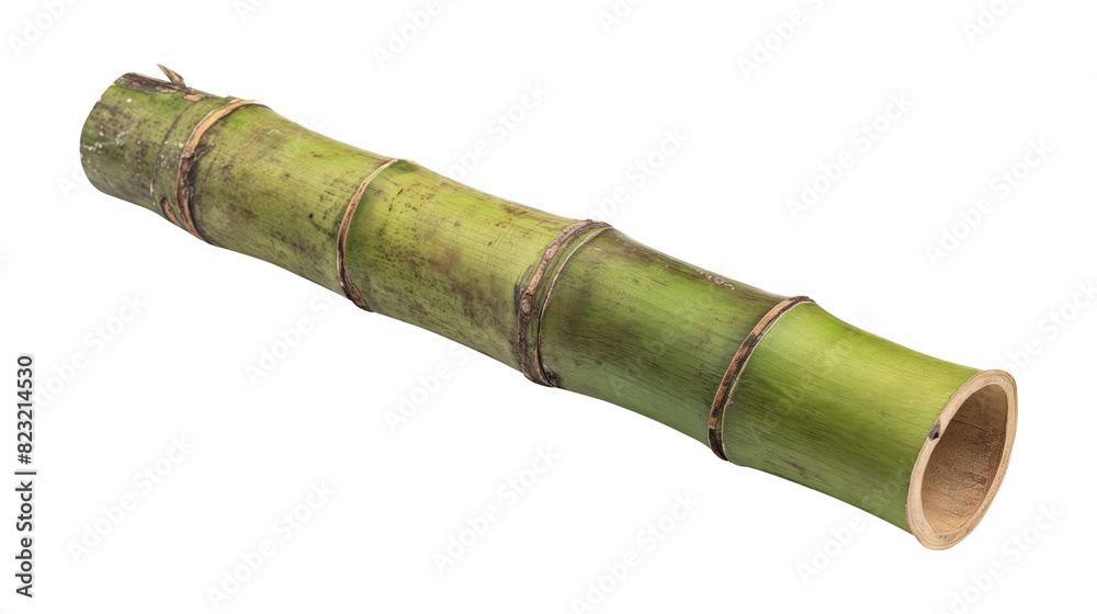 unripe bamboo trunk isolated on transparent white background, clipping path unripe bamboo trunk isolated on transparent white background, clipping path