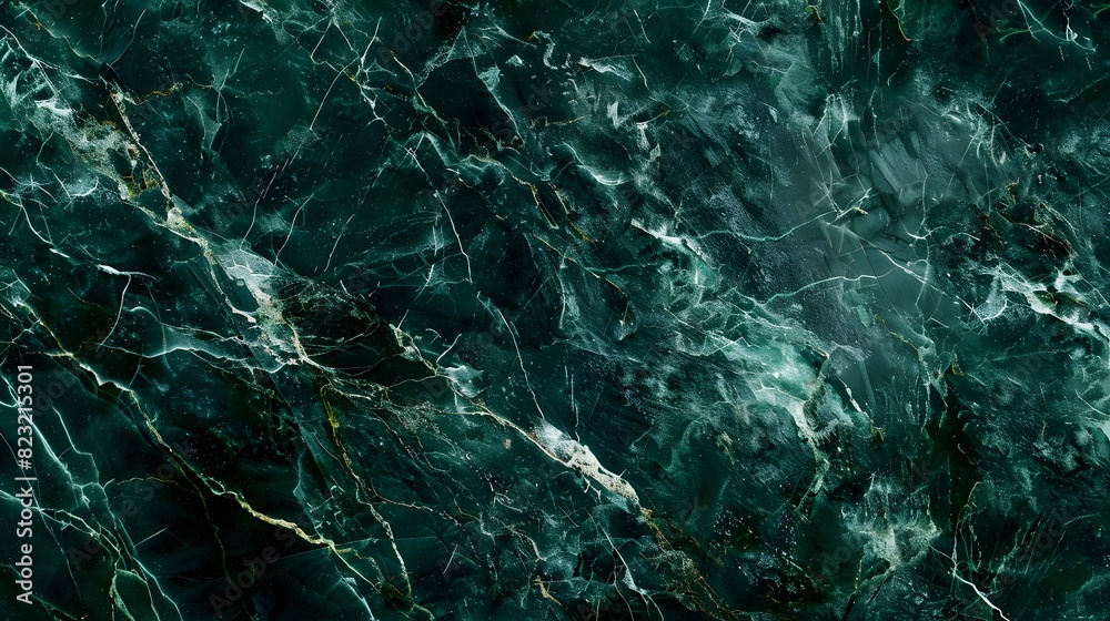 Naklejka premium Dark Green Marble Background with Emerald Texture