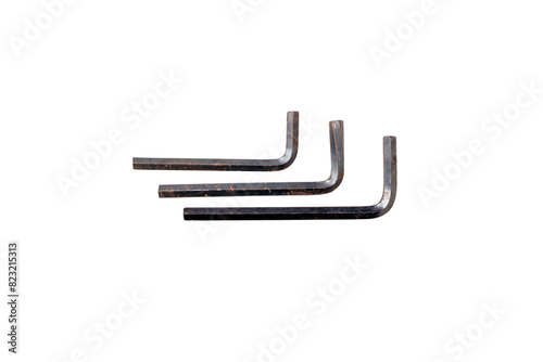 Set of L key wrench mechanic tools
