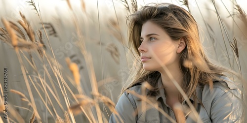 Adventurous young woman seeks transformation. Concept Self-discovery, Travel Photography, Empowering Portraits, Personal Growth, Adventure Lifestyle photo