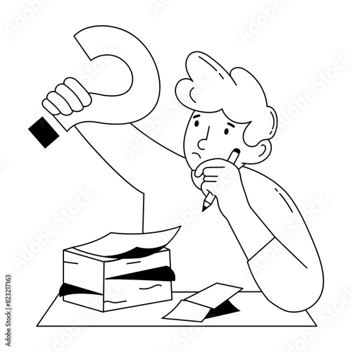 Get this doodle mini illustration of project confusion 