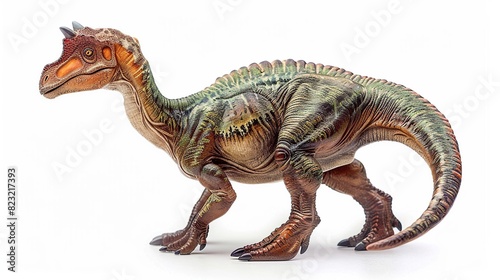 Parasaurolophus  dinosaur from Late Cretaceous  isolated on white background. Generative Ai