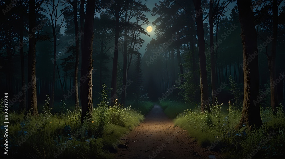 Fototapeta premium fairy mystical forest concept ai generated