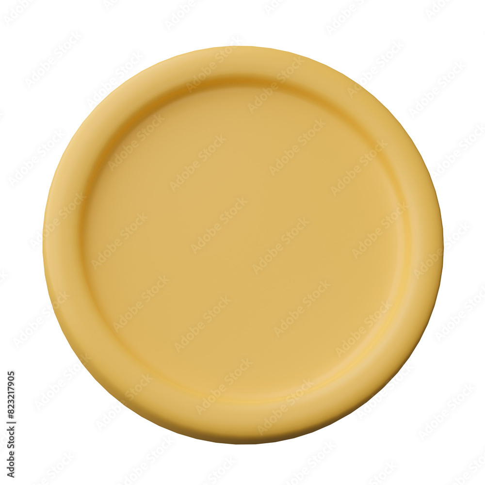 3D Gold empty coin Isolated on transparent background 3D Gold empty coin Isolated on transparent background