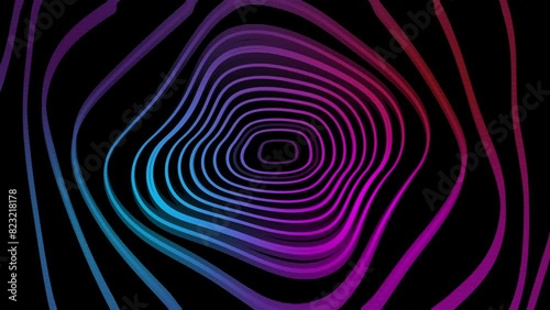 Modern 8k Background Seamless Loop with repeating wavy digital lines and beautiful purple, red and blueish colors! photo