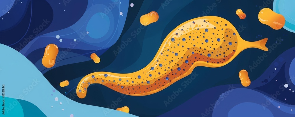Pancreas vector illustration, flat design depicting enzyme production, minimalist and clean , closeup, flat design, vector art, 2D Pancreas vector illustration, flat design depicting enzyme production, minimalist and clean , closeup, flat design, vector art, 2D