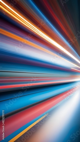 Abstract Colorful Speed Motion Blur. Themes of speed  technology  abstract and innovation