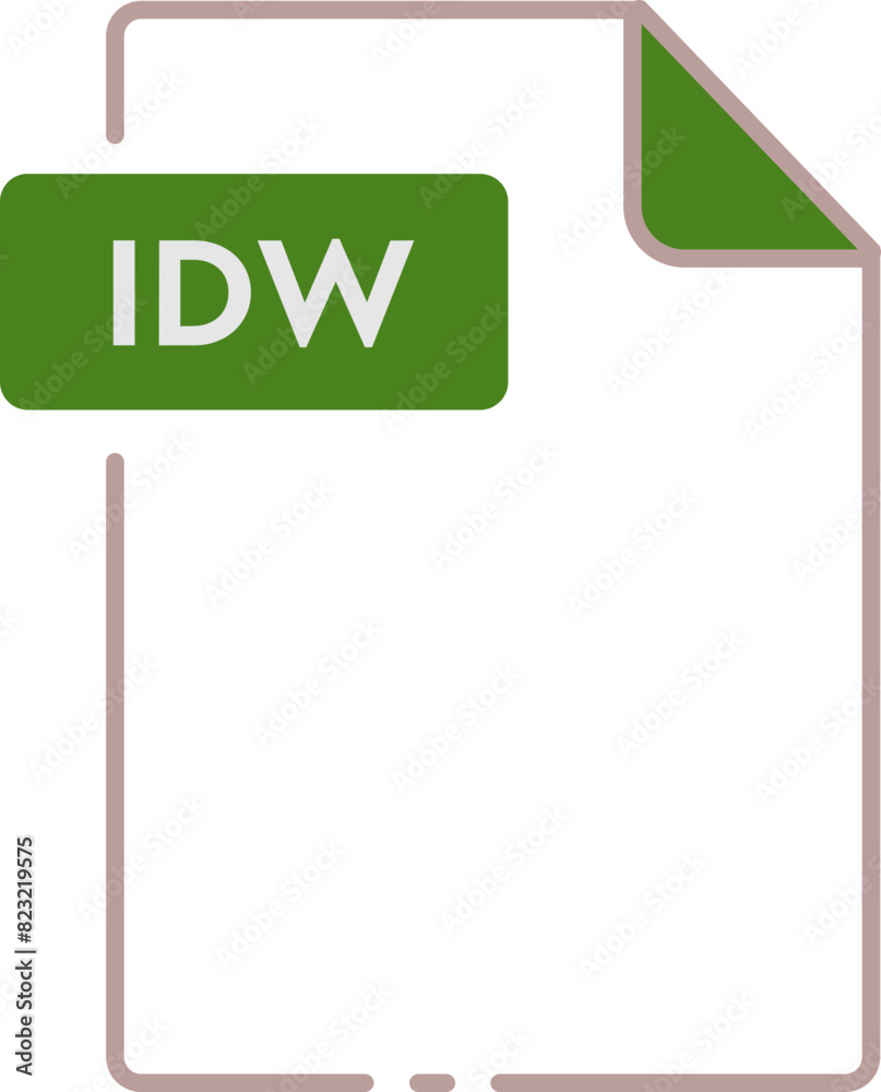 IDW File format minimal icon outline IDW File format minimal icon outline