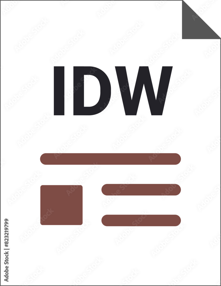 IDW with Deep and minimal colors and folded icon IDW with Deep and minimal colors and folded icon