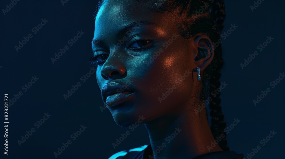 fashion studio photo of a young black woman fashion studio photo of a young black woman