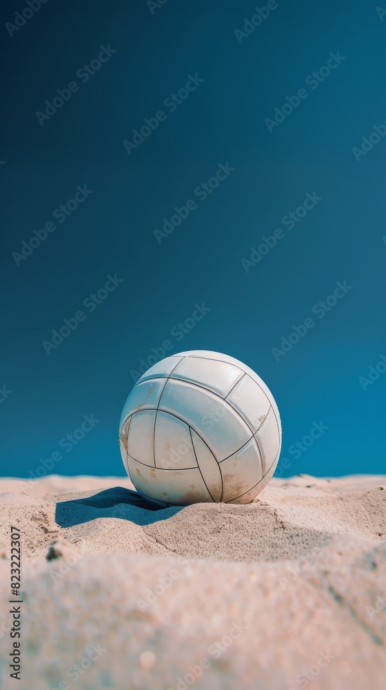 White Ball on Sandy Beach