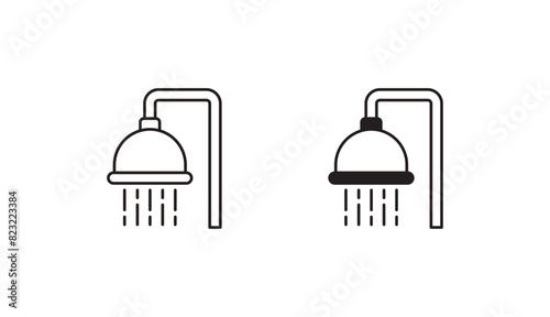Shower icon design with white background stock illustration