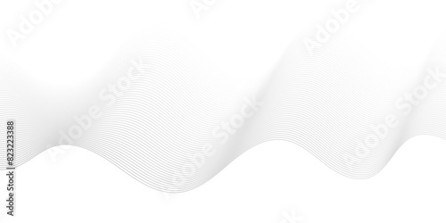 Vector abstract white digital blend wave lines technology background. Modern minimal gradient white flowing wave lines and glowing moving lines. Futuristic technology and sound wave lines background.