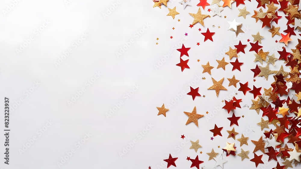 USA flag with star illustration USA flag with star illustration