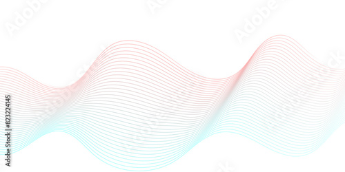 Vector abstract blue digital blend wave lines technology background. Modern minimal gradient white flowing wave lines and glowing moving lines. Futuristic technology and sound wave lines background.