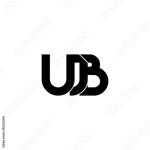 ujb typography letter monogram logo design