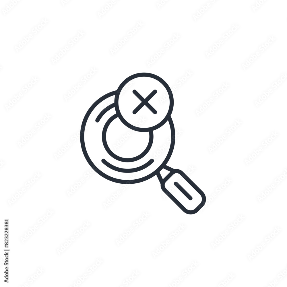 no result icon. vector.Editable stroke.linear style sign for use web design,logo.Symbol illustration. no result icon. vector.Editable stroke.linear style sign for use web design,logo.Symbol illustration.