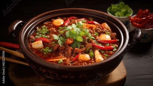 Aroma-filled bowl of Szechuan hot pot