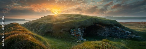 Scotland's Stone Age Legacy Japanese Archeologists Contemplate Orkney's Ancient Ruins Reflecting Skara Brae's Contribution Understanding Neolithic Europe Origins of Human Settlement Northern Climates  photo