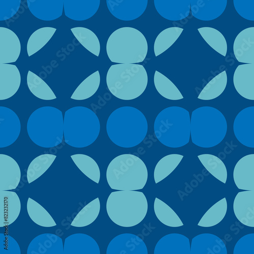 Vector seamless pattern of the shade of blue with geometric form, simple form to create modern looks. Design for wallpaper, backdrop, paperwrap and textiles.
