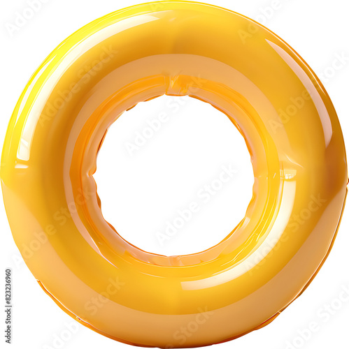 3d yellow swimming ring