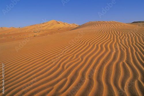 Aerial View of Dune Patterns in Saudi Arabian Desert