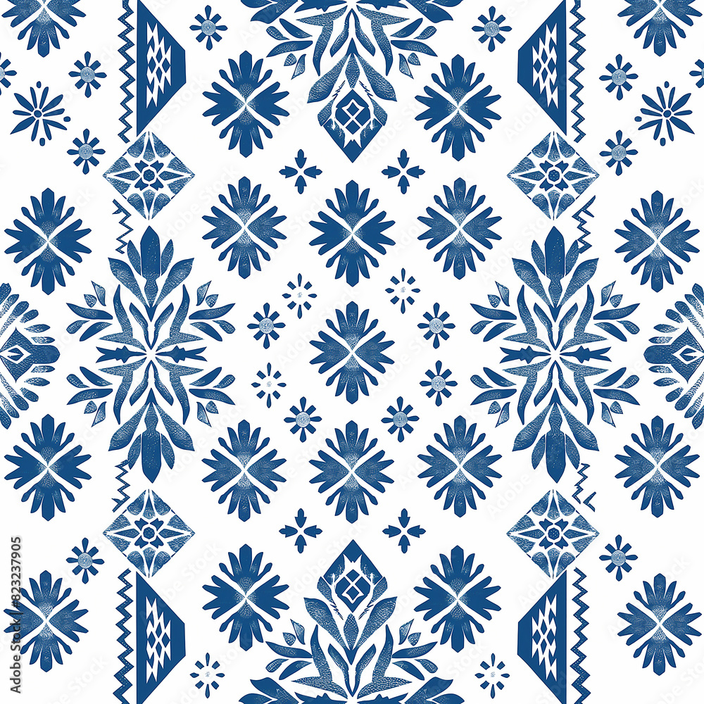 Repeating geometric star ornament pattern for fabric or wallpaper design Repeating geometric star ornament pattern for fabric or wallpaper design