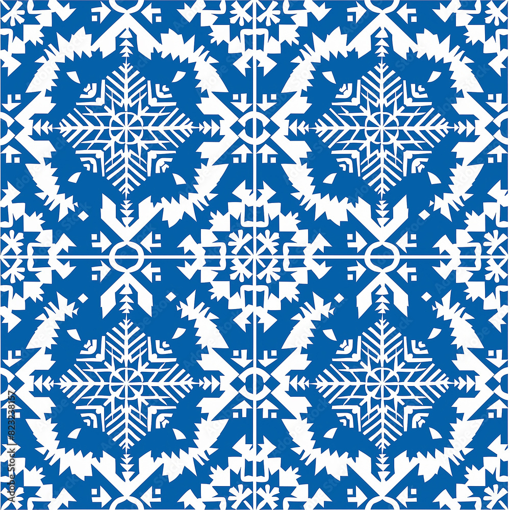 Repeating geometric star ornament pattern for fabric or wallpaper design Repeating geometric star ornament pattern for fabric or wallpaper design