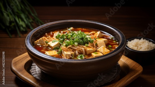 Flavorful hot sour soup with tofu