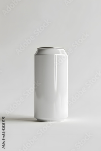 White can mockup isolated on white background