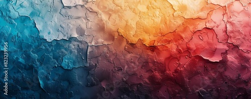 Rough abstract distressed surfaces flat design side view weathered look theme water color Tetradic color scheme photo