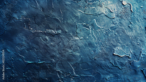 Background image of plaster texture in dark blue tones