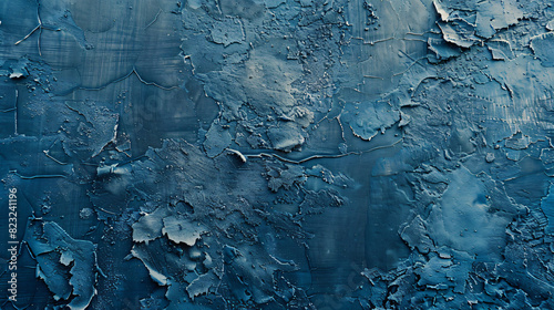 Background image of texture of plaster in blue tones.