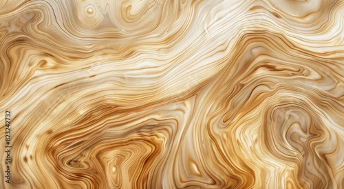 A detailed texture of blonde ash wood, showcasing its light brown tones and swirling grain patterns