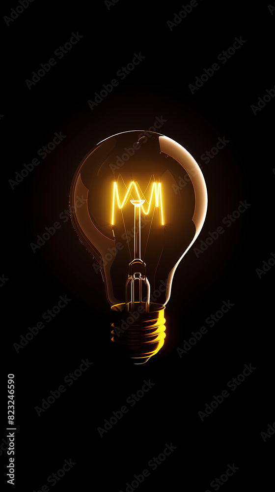 light bulb with glowing spiral light bulb with glowing spiral