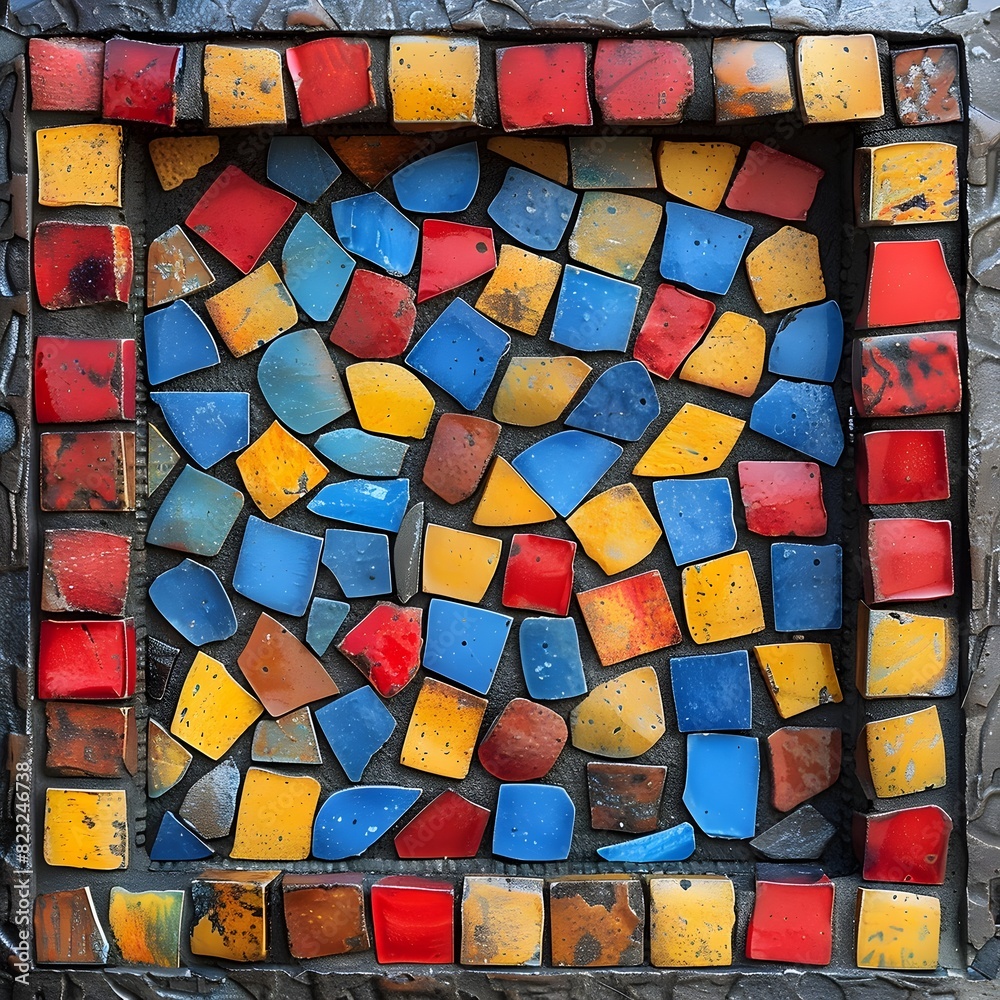 Vibrant Mosaic Frame with Colorful Tiles Adds Flair to Any Interior Decor Vibrant Mosaic Frame with Colorful Tiles Adds Flair to Any Interior Decor
