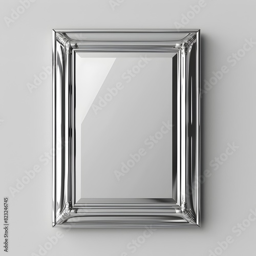 Sleek Chrome Frame with Reflective Finish for Sophisticated Modern Decor and Product Displays photo