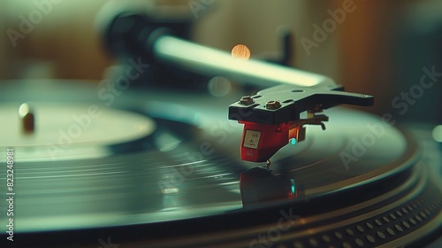 A record player with a stylus on it