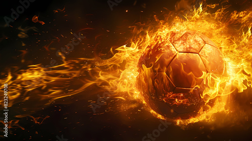 Close-up of ball on fire