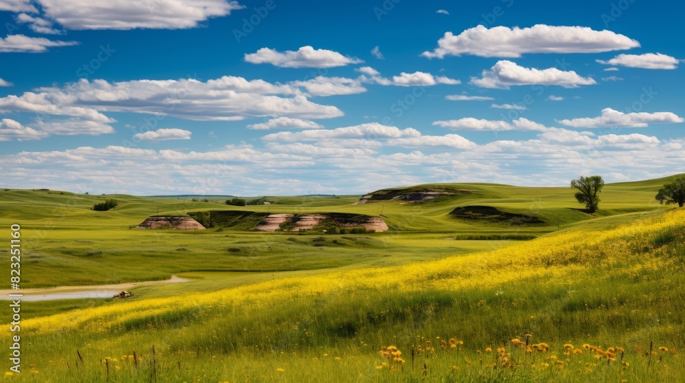 Prairie backdrop featuring golden fields Prairie backdrop featuring golden fields