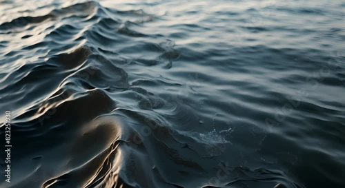dark oil spills spreading across the ocean's surface, threatening marine life and coastal communities, photo