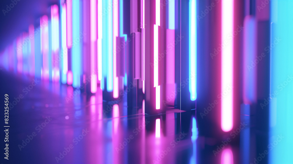Red and blue technology neon spotlight background, red and blue light background concept illustration Red and blue technology neon spotlight background, red and blue light background concept illustration