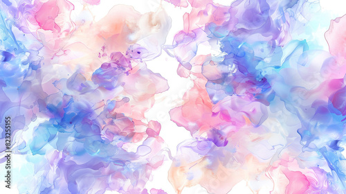 Liquid watercolor texture. Colorful transparent pattern. Vector illustration