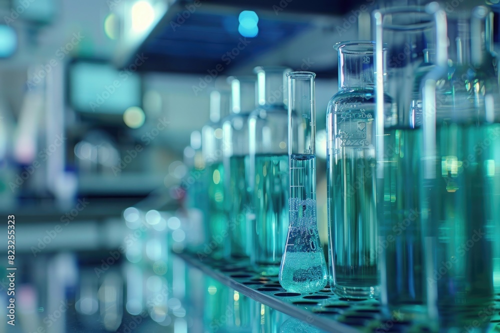 Bottles in the laboratory Bottles in the laboratory