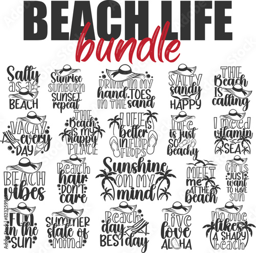 Beach Life Illustrations Bundle