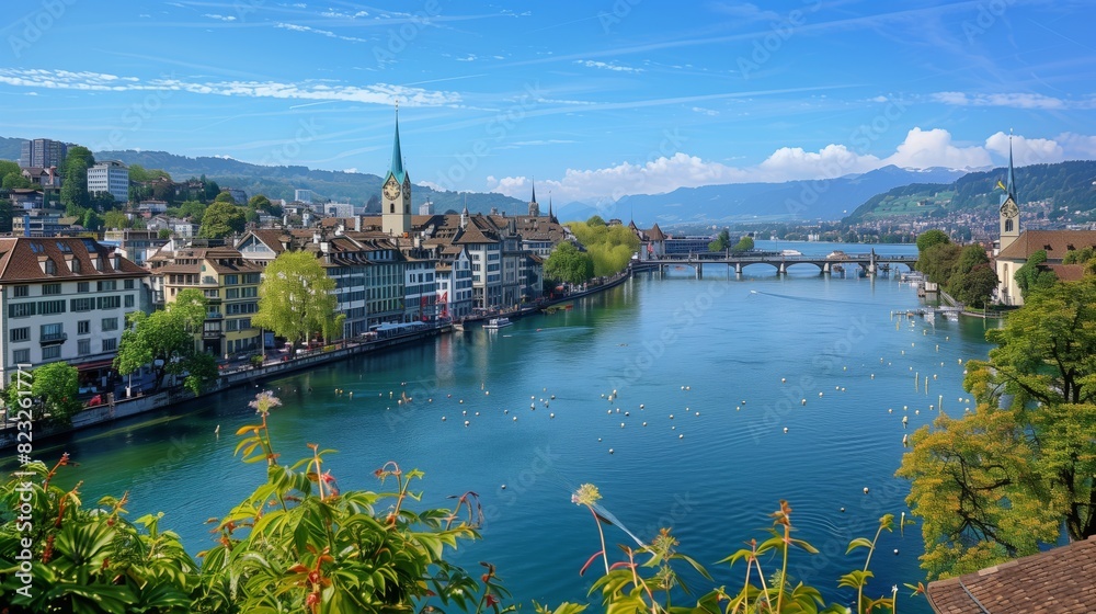 Zurich merges pristine lakes with the Alps, offering a perfect blend of natural beauty and urban sophistication.